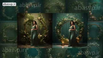 0317-24x-Green-Floral-Ring-Maternity-Backdrop-Graphics-abasvp.ir