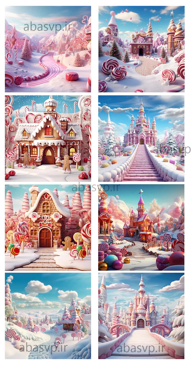 بکگراند کارتونی کریسمس Christmas Candyland
