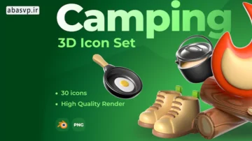 دانلود آیکون کمپینگ Icone 3D Camping