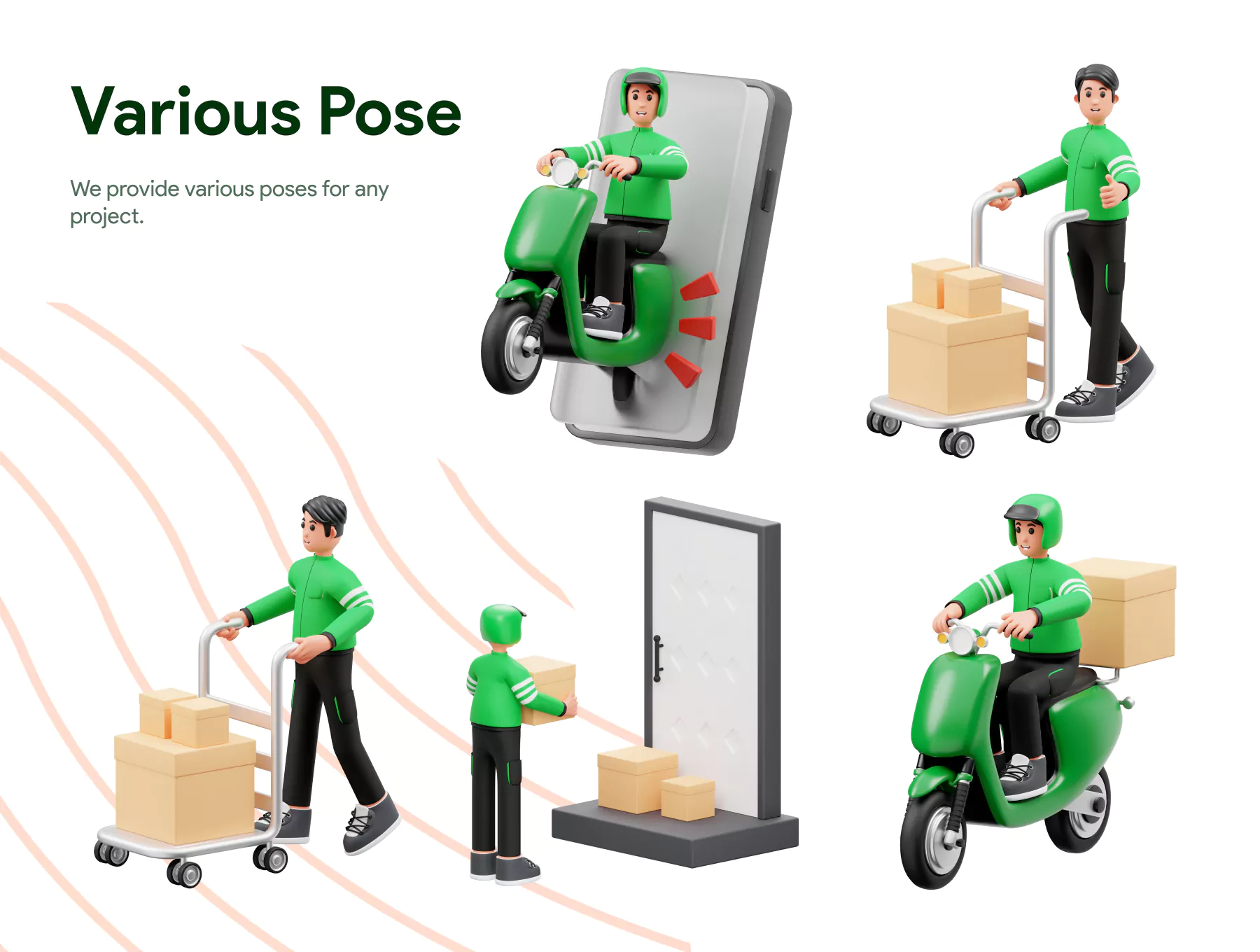 دانلود آیکون پیک تحویل دهندهdelivery courier