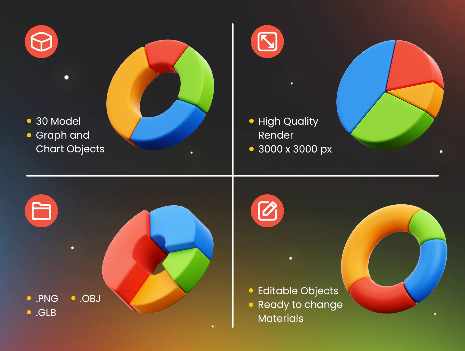 دانلود مجموعه آیکون گراف و چارت Graph and Chart