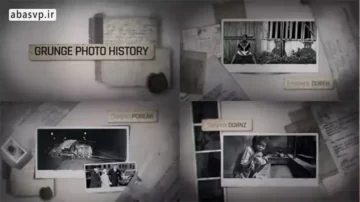 پروژه آلبوم عکس تاریخی افترافکت Grunge History Photos