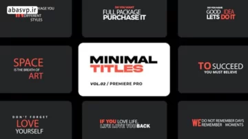 مجموعه عناوین مینیمال پریمیر پرو Minimal Titles 02
