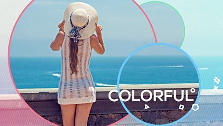 پروژه افترافکت اسلایدشو رنگی Colorful Opener