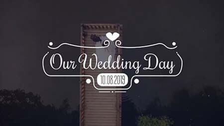 پروژه آماده تایتل عروسی با افترافکت Wedding Titles