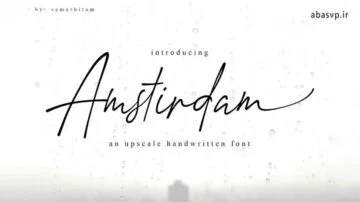 فونت انگلیسی دست نویس Amstirdam