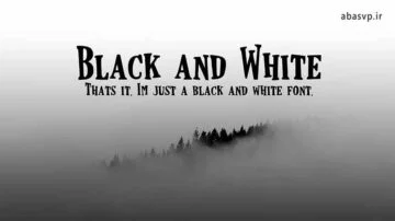 دانلود فونت انگلیسی گرافیکی Black And White