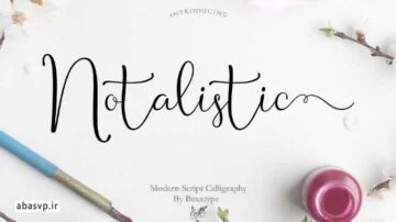 دانلود فونت انگلیسی دست نویس Notalistic
