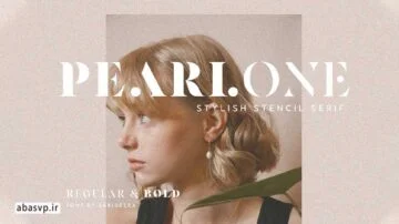 دانلود فونت انگلیسی گرافیکی Pearlone Stylish Stencil Serif