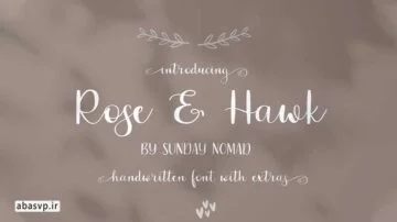 فونت انگلیسی سبک عروسی Font wedding