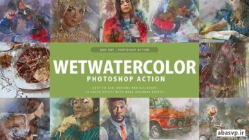 اکشن آبرنگ برای فتوشاپ Wet Watercolor Photoshop Action