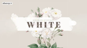 قالب لایه باز کارت عروسی زر سفید White roses inspirational card