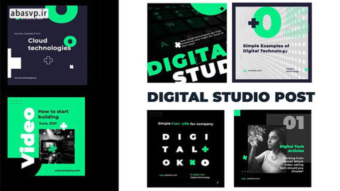 دانلود پروژه اینستاگرام افترافکت دیجیتالی digital studio post instagram