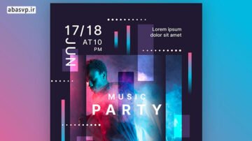 پوستر لایه باز فستیوال موسیقی Music Event Poster