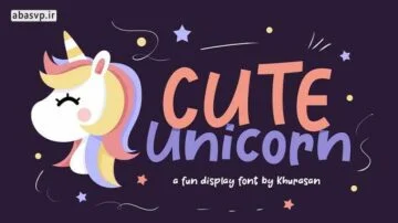 دانلود فونت کودکانه انگلیسی Cute Unicorn