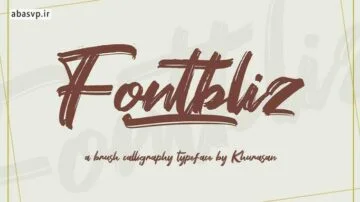 دانلود فونت قلمو انگلیسی Fontbliz