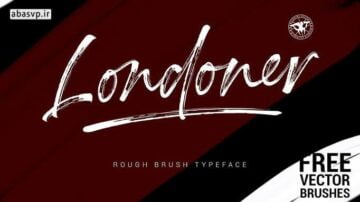 دانلود فونت انگلیسی زیبا Londoner Rough Brush Font