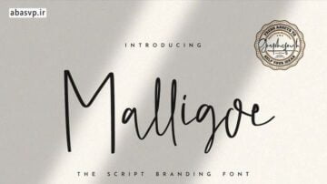 دانلود فونت دستنویس انگلیسی Malligoe The Script Branding Font