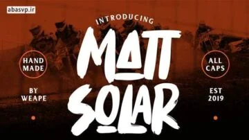دانلودفونت قلمو انگلیسی Mattsolar Brush Font