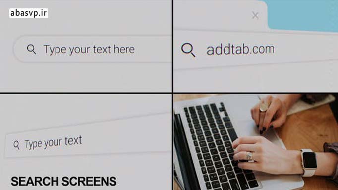 پروژه جستجو در گوگل افتر افکت Search Screens