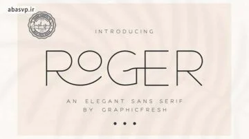 دانلود فونت انگلیسی Roger An Elegant Sans Serif