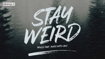 فونت انگلیسی قلمو Stay Weird Brush Font