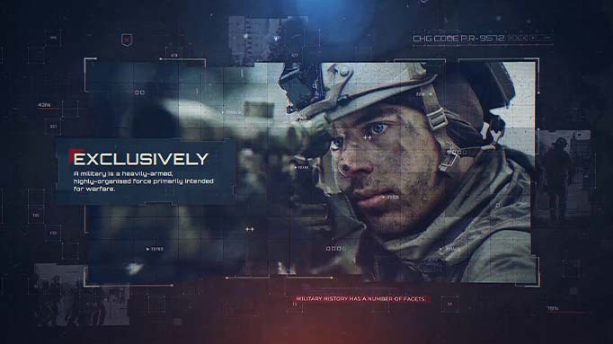 پروژه اسلایدشو نظامی افتر افکت Military Slideshow