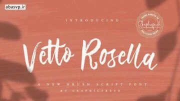 دانلودفونت انگلیسی قلمو Vetto Rosella Handwritting