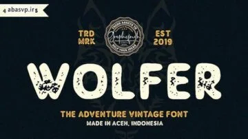 دانلود فونت گرافیکی انگلیسی Wolfer The Adventure Vintage