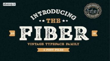 دانلود فونت گرافیکی انگلیسی Fiber Vintage Serif