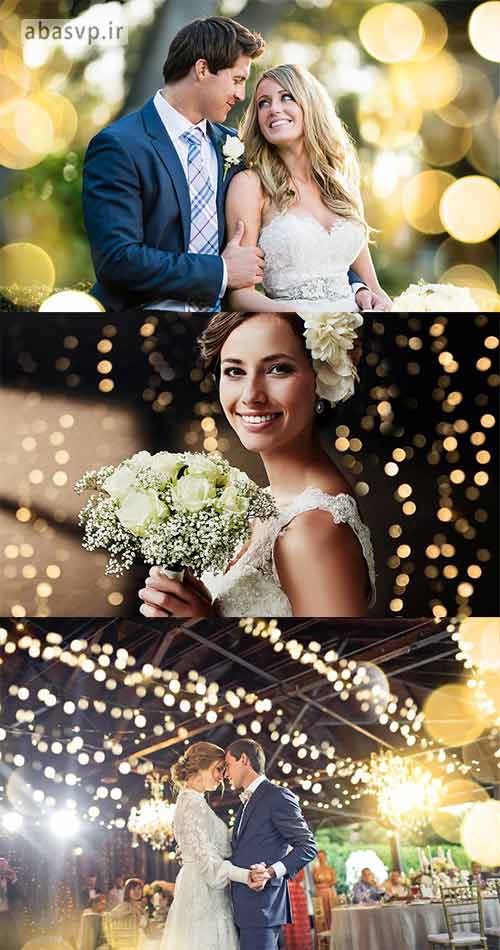تصویر بوکه های نورانی Wedding Light Overlays