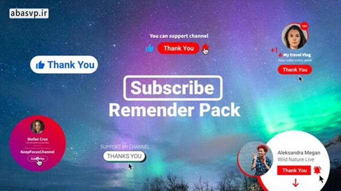 پروژه آماده افترافکت سابسکرایب یوتیوب Youtube Subscribe