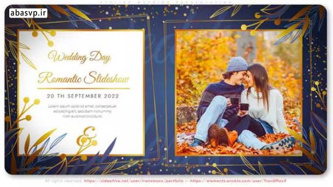 پروژه آماده افترافکت اسلایدشو عروسی Stylish Wedding