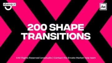 پروژه آماده افترافکت پکیج 200 تایی ترانزیشن با اشکال Shape Transitions