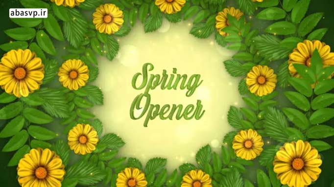 پروژه آماده افترافکت تبریک مناسبت ها با تم بهاری Spring Opener