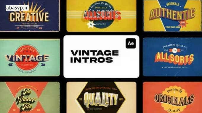 پروژه آماده افترافکت نمایش لوگو و تایتل Vintage Titles