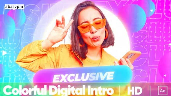 پروژه آماده افترافکت لوگوموشن دیجیتال Colorful Digital