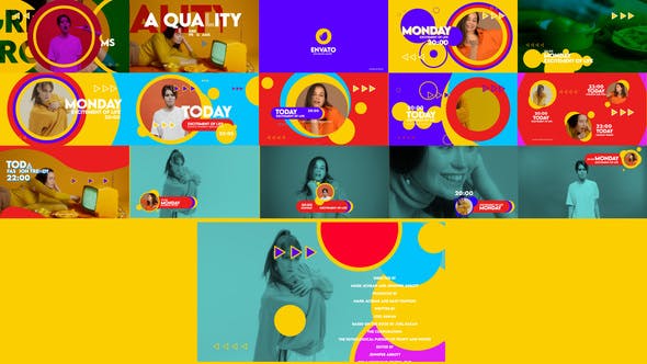 دانلود پروژه آماده افتر افکت Colorful Broadcast