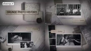 دانلود پروژه افترافکت Grunge History Photo Slide