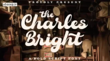 فونت انگلیسی گرافیکی و زیبای Charles Bright