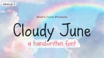 دانلود فونت انگلیسی Cloudy June دستنویس