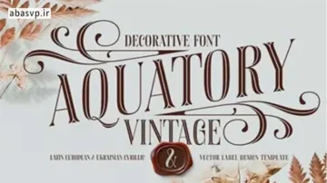 دانلود فونت کلاسیک انگلیسی AquatoryVintage