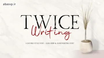 دانلود فونت کلاسیک Twice Writing