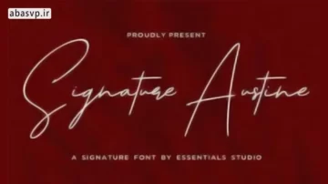 فونت انگلیسی دستنویس Signature Austine