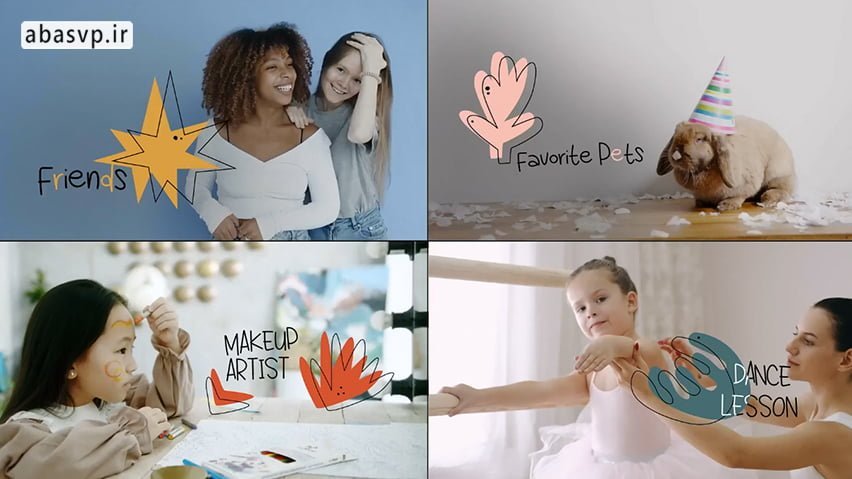 پروژه تایتل رنگارنگ افترافکت