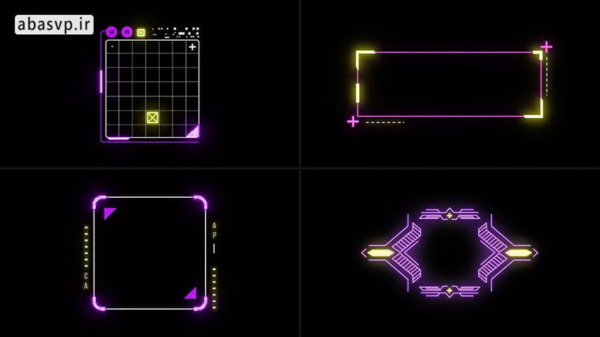 فریم های Cyberpunk HUD برای افترافکت