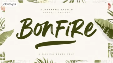 دانلود فونت انگلیسی تحریری bonfire script