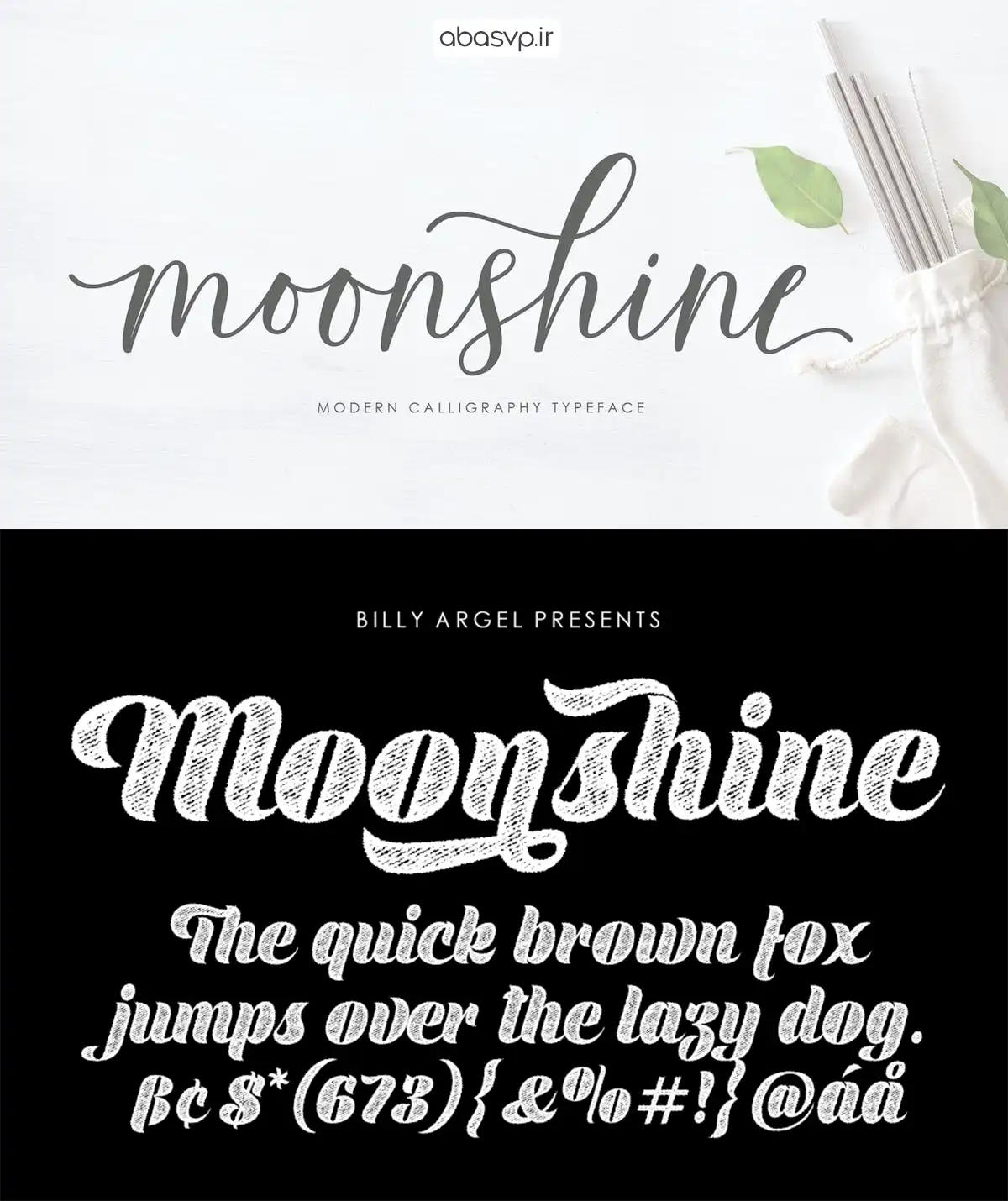 دانلود فونت تحریری Moonshine Calligraphy