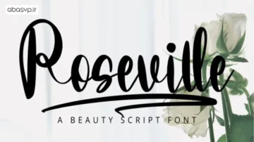 فونت انگلیسی Roseville Script