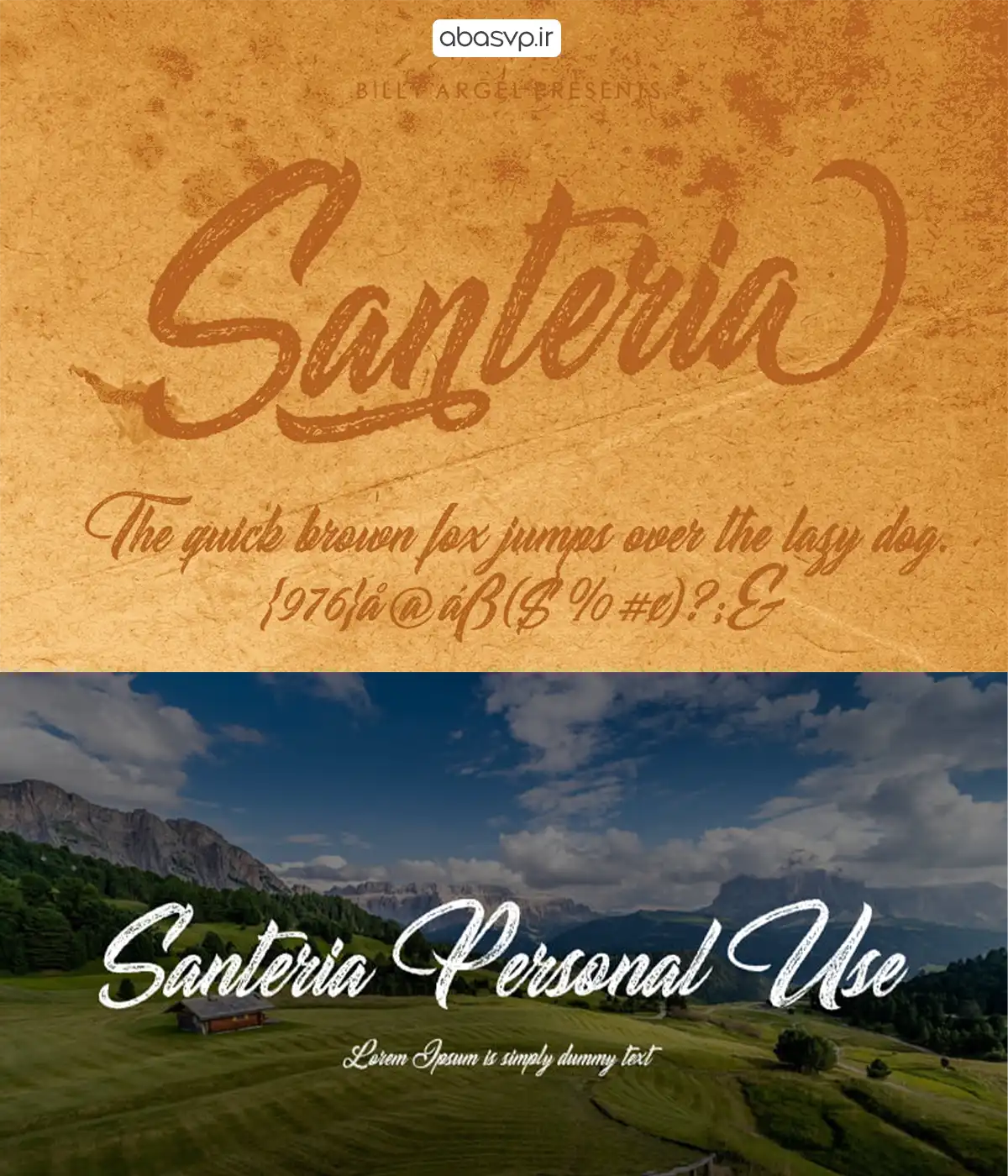 دانلود فونت انگلیسی Santeria Calligraphy